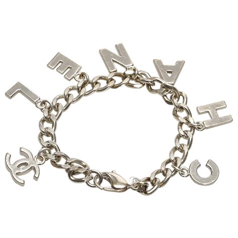 bracelet breloque chanel argent|chanel ring bracelets.